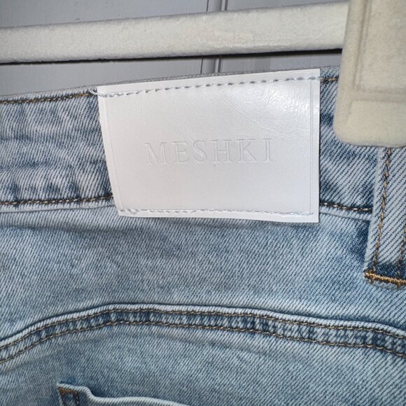 Meshki Acacia Denim Midi Skirt in Light Blue, Size Small - Picture 7 of 7